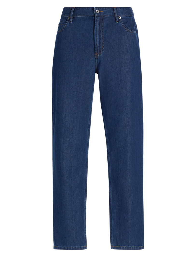 Men's 5-Pocket Straight-Leg Jeans - Medium Blue 1