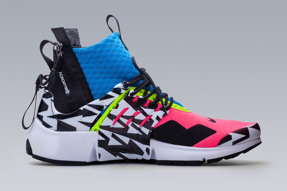 APM2-600 Nike® Air Presto Mid / Acronym® Racer Pink/Photo Blue/Black - 5