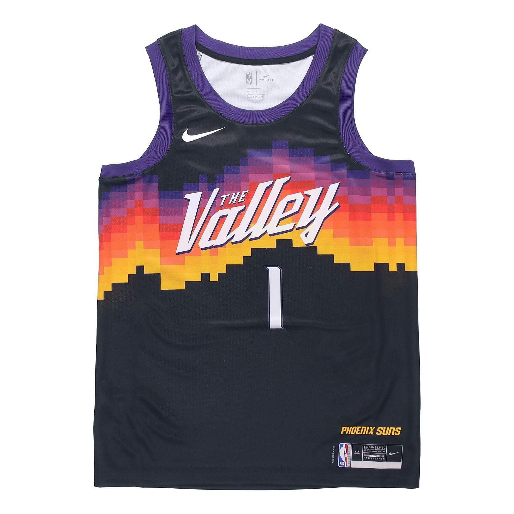 Nike NBA Retro Jersey Vest SW Fan Edition Phoenix Suns Devin Booker 1 Black CN1773-013 - 1