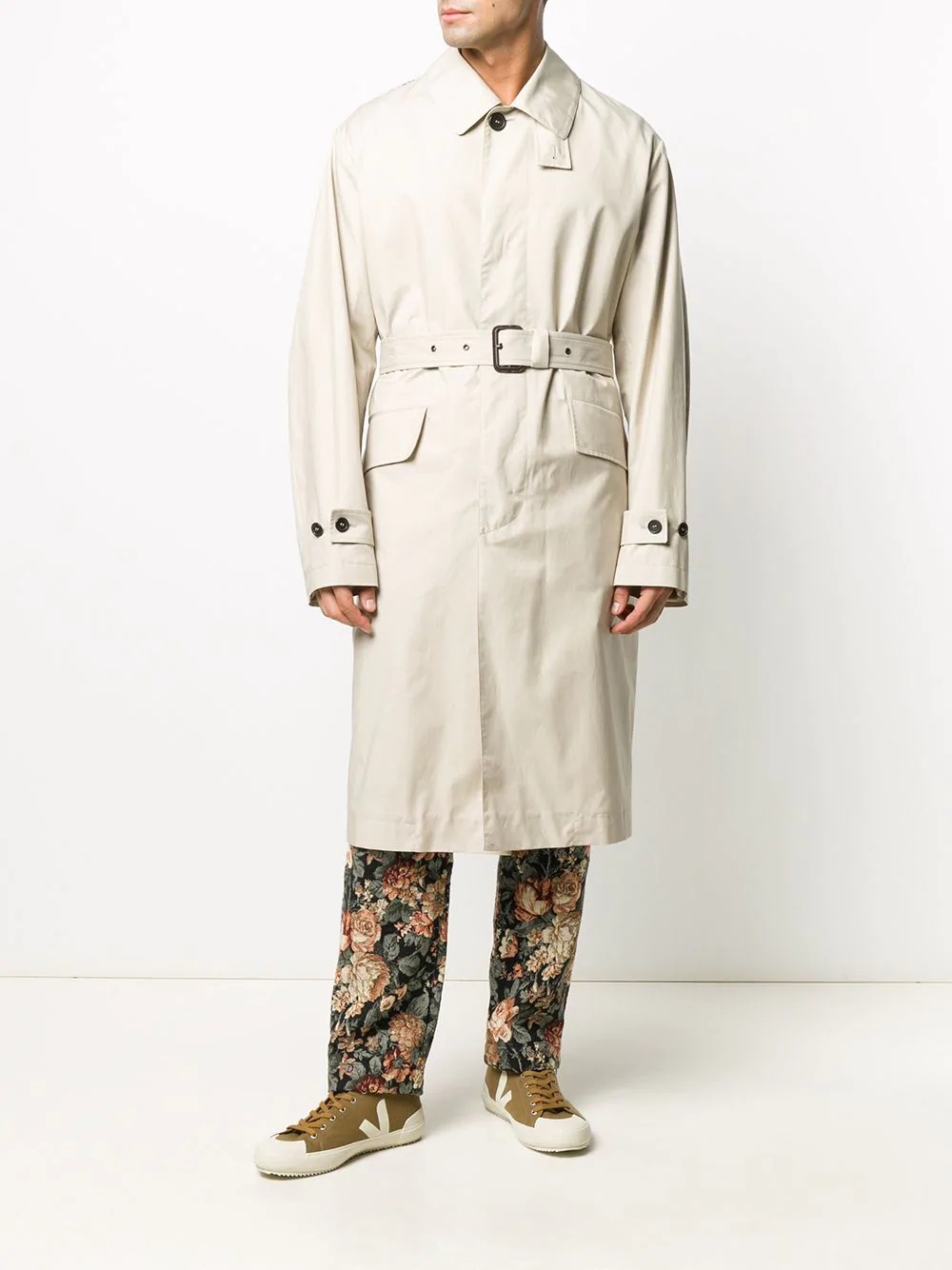 belted trench coat - 4