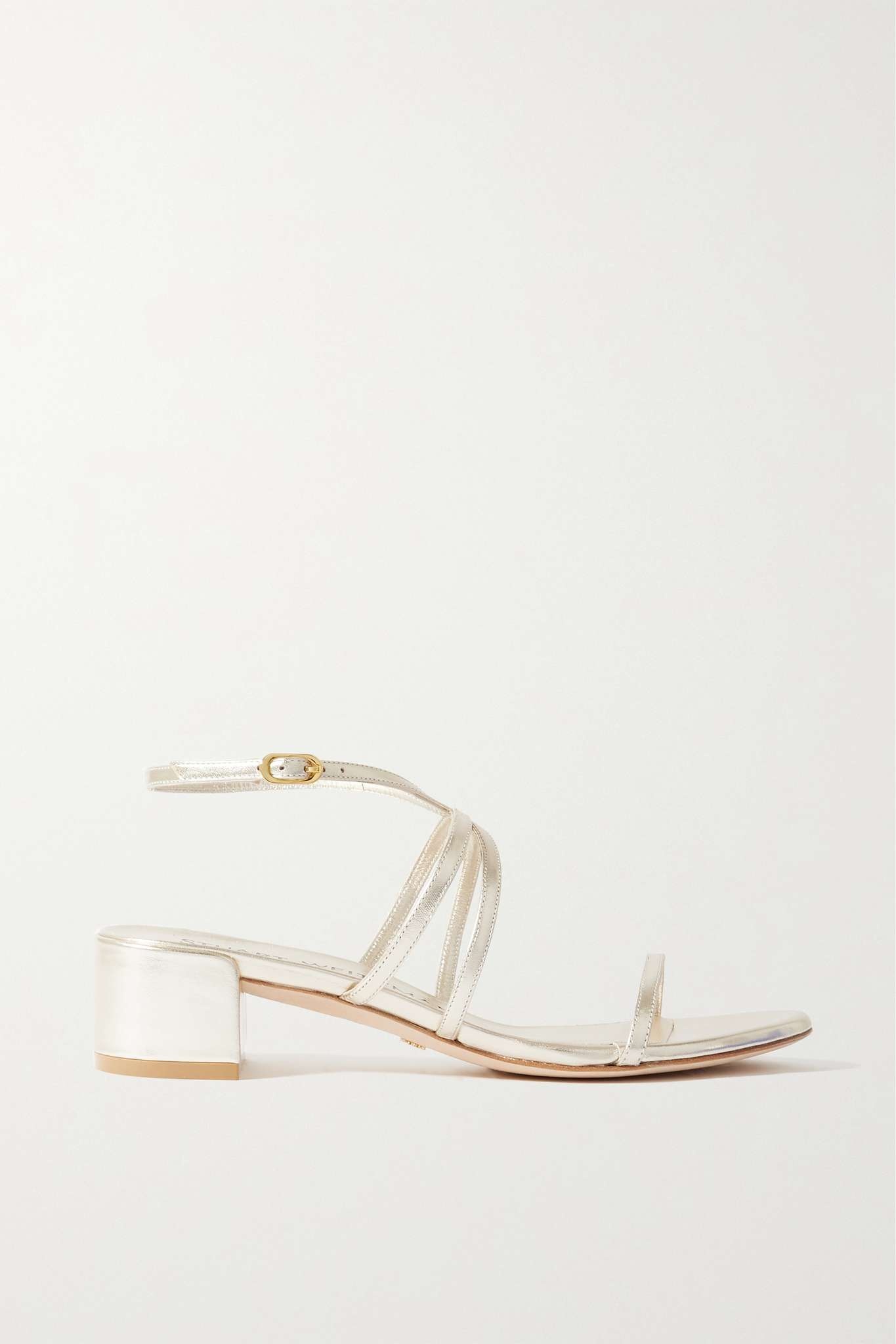 BarelyThere metallic leather sandals - 1