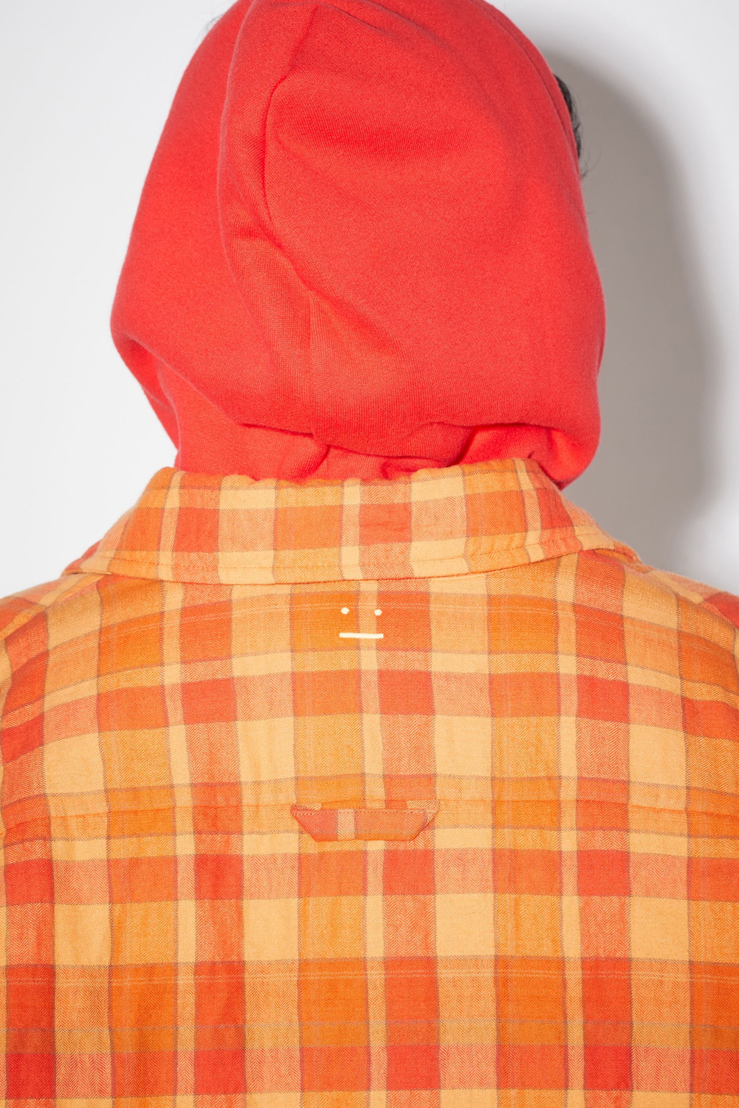 Oversized shirt - Brick red/apricot orange - 6