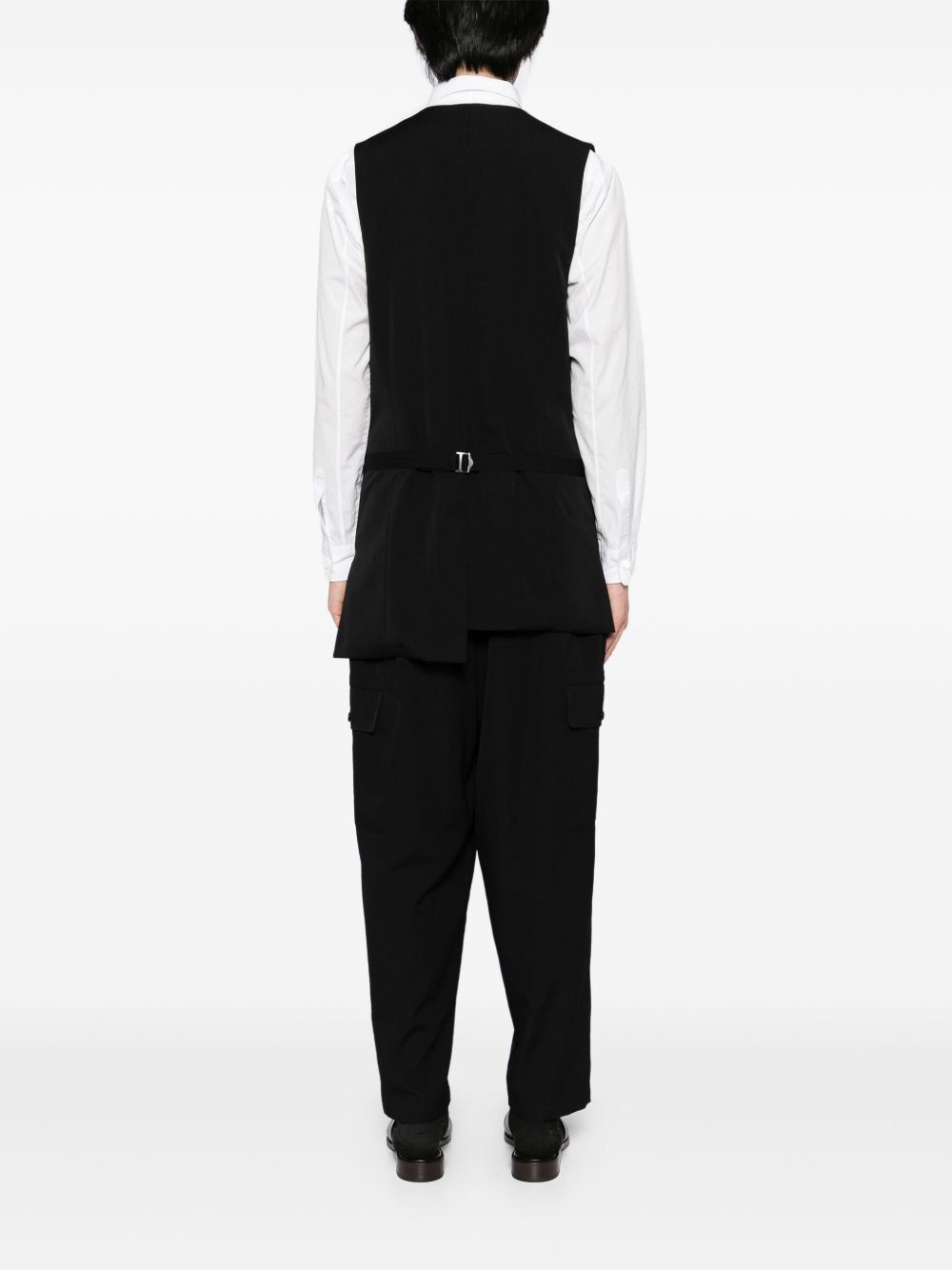 asymmetric wool waistcoat - 4