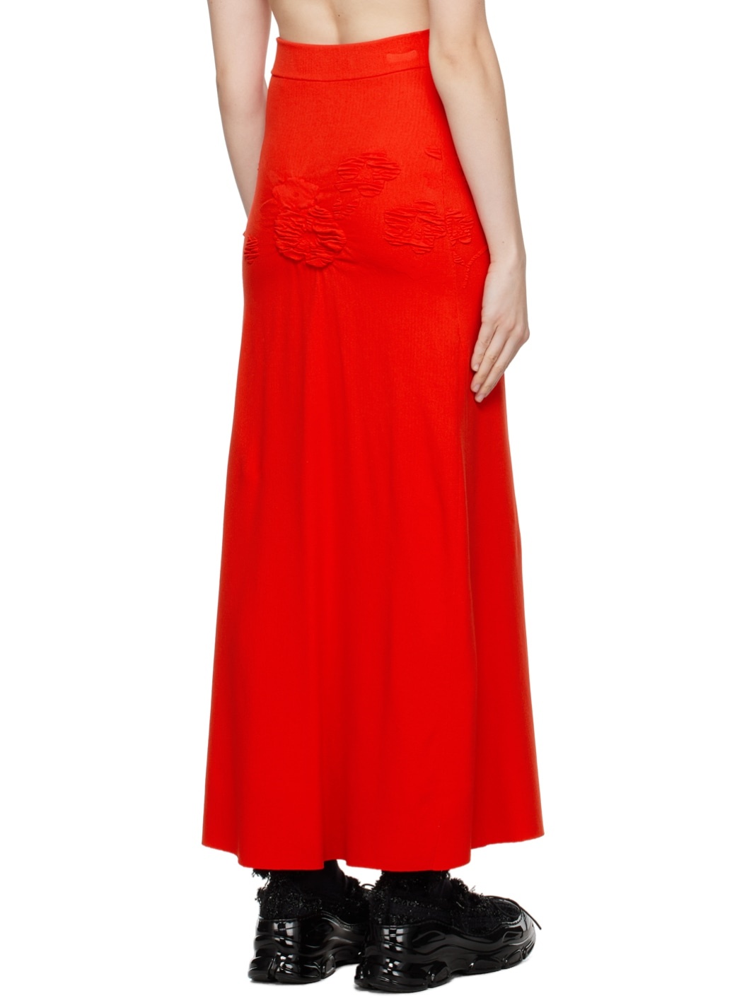 Red Villa Midi Skirt - 3