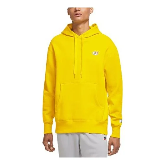 Nike Sportswear Airmoji는 본 니트 양털 황색 CU4259-731를 자수했습니다 - 1