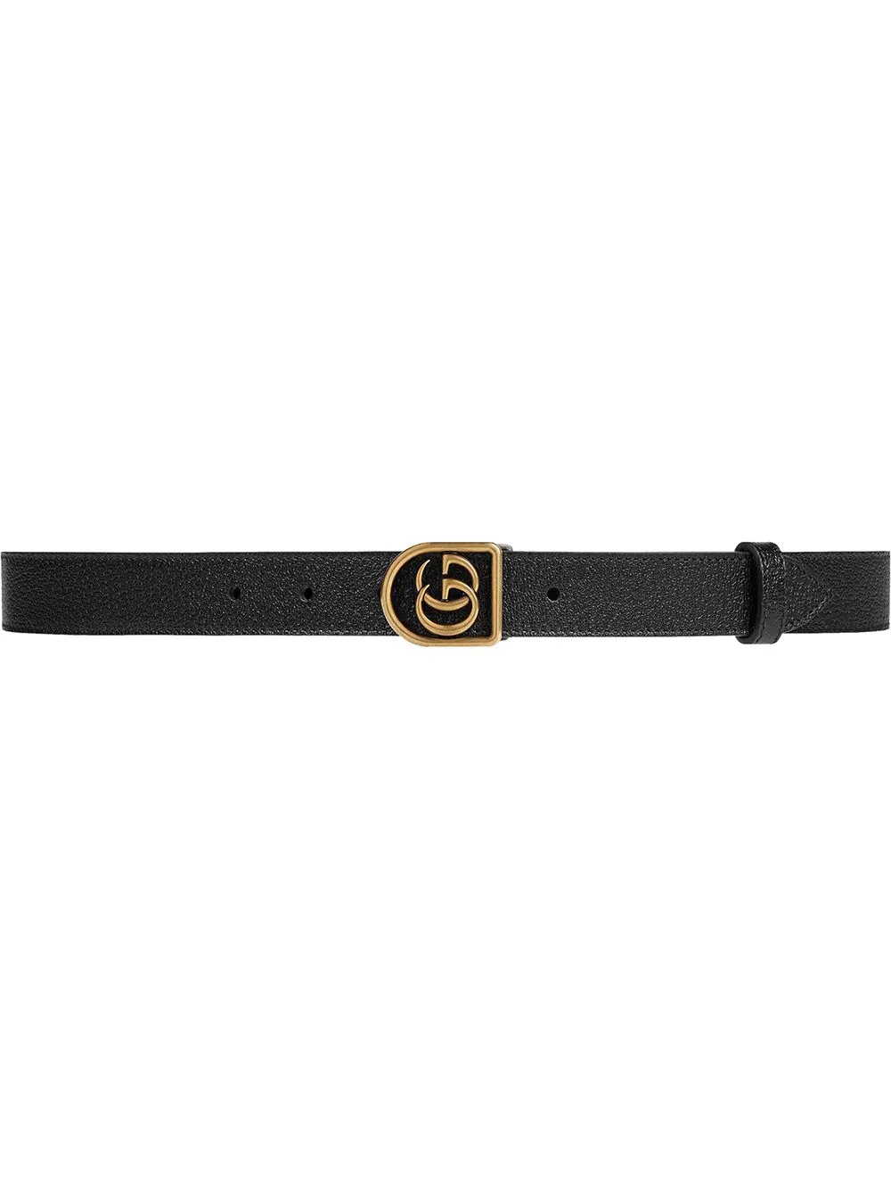 Leather belt with framed Double G - 1