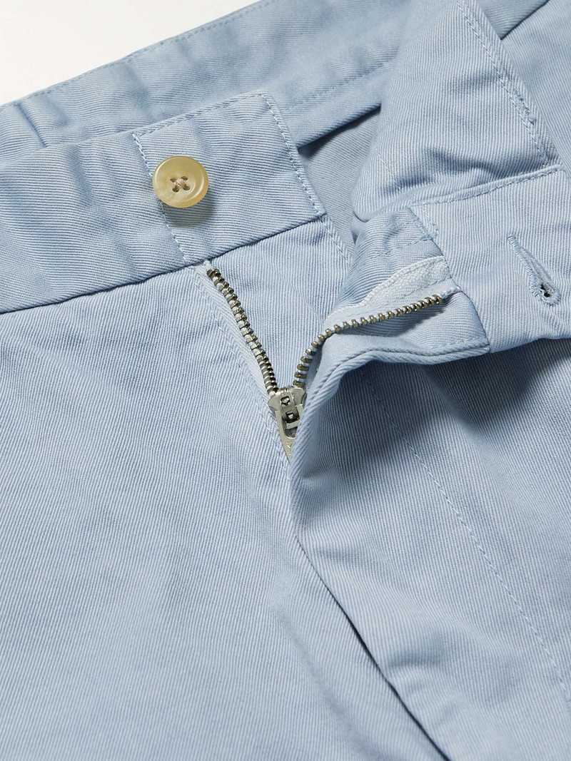 Wide-Leg Distressed Cotton-Gabardine Bermuda Shorts 3