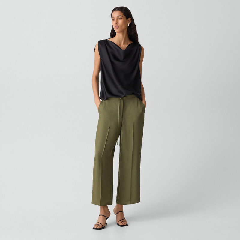 Theory Cowl Neck Blouse in Silk Georgette outlook
