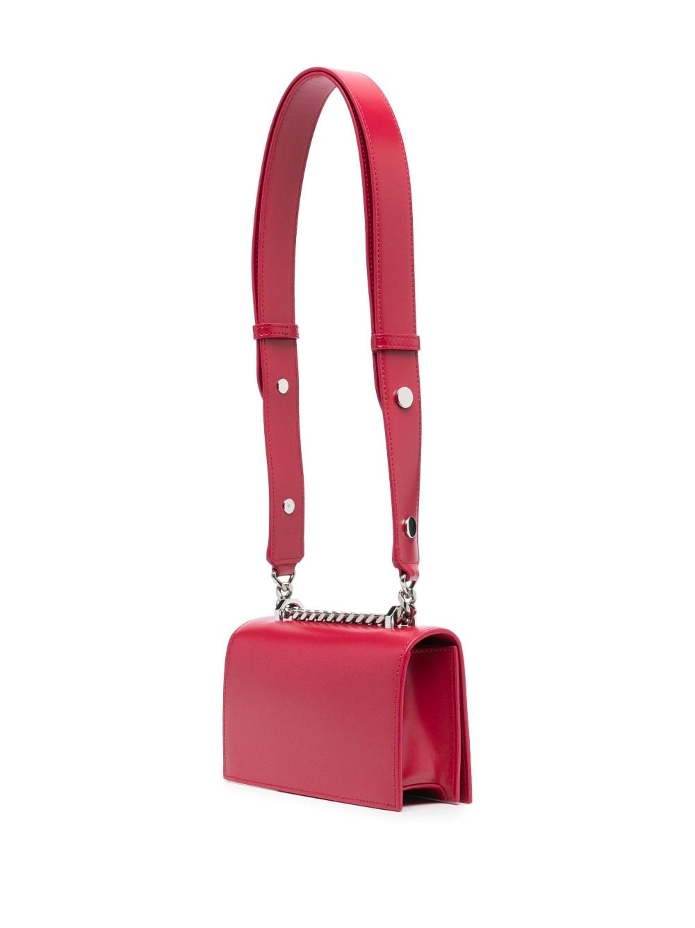 skull-motif leather shoulder bag - 4