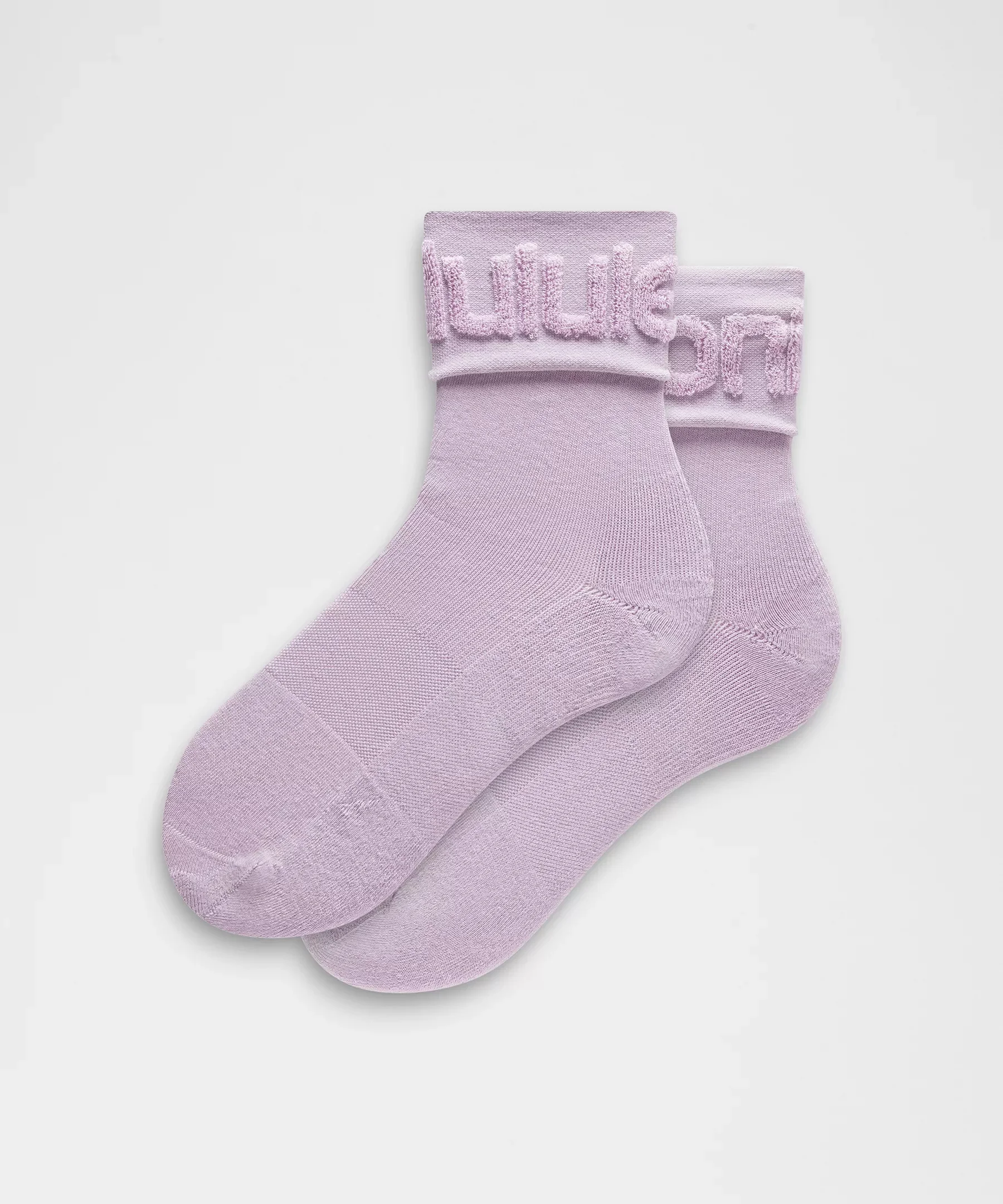 Unisex Fold-Over Terry Quarter Socks - 1