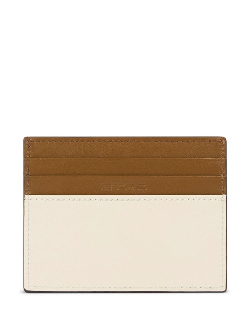 Etro two-tone leather cardholder outlook