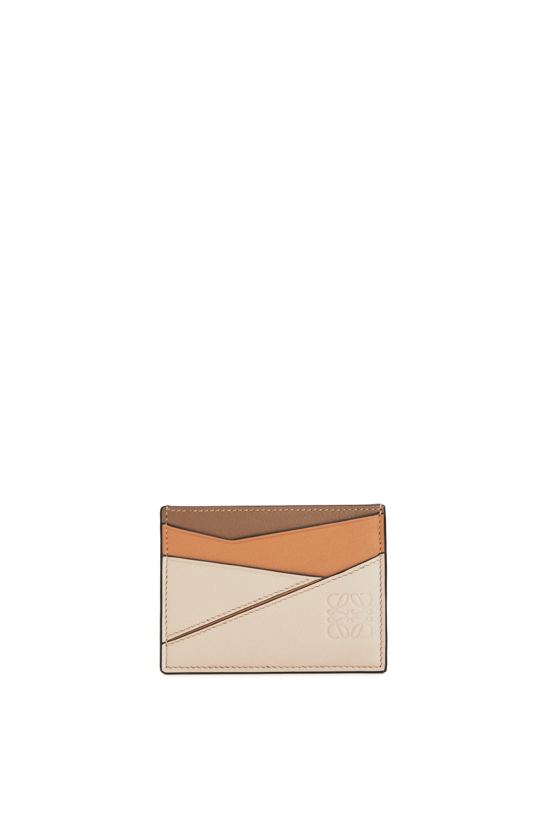 Puzzle plain cardholder in classic calfskin - 1