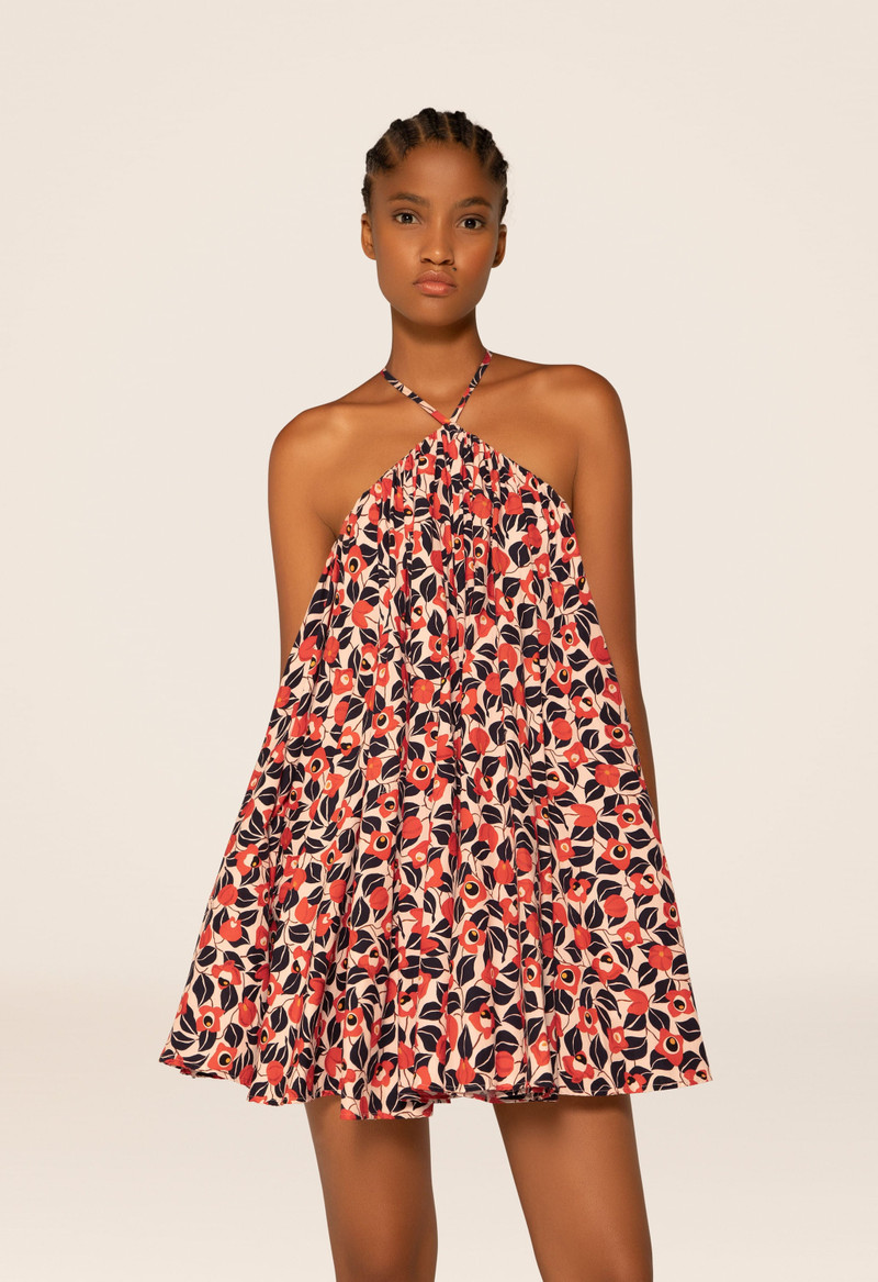 Celeste Warana Azul Halter Mini Dress 5