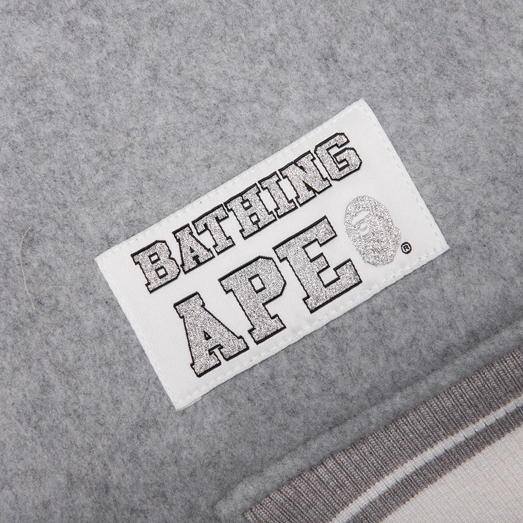 BAPE VARSITY JACKET - GREY - 3