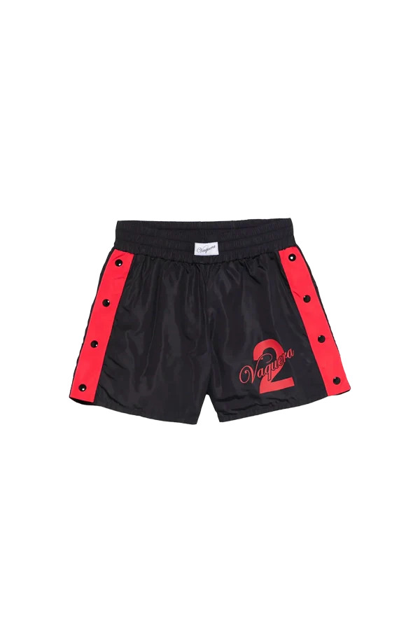 Vaquera Womens Snap Shorts Woven Black - 1