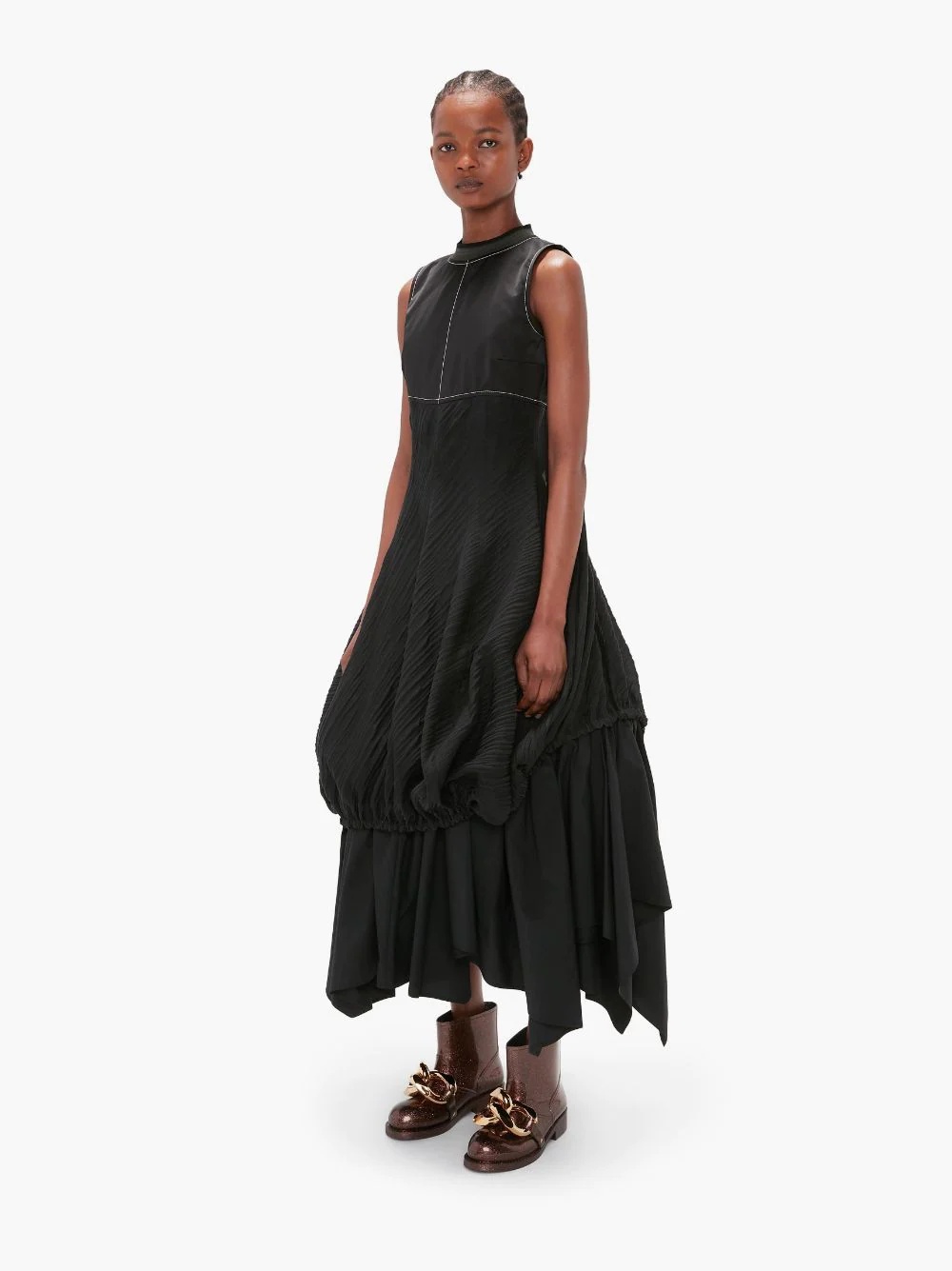 SLEEVELESS BUBBLE HEM DRESS - 3