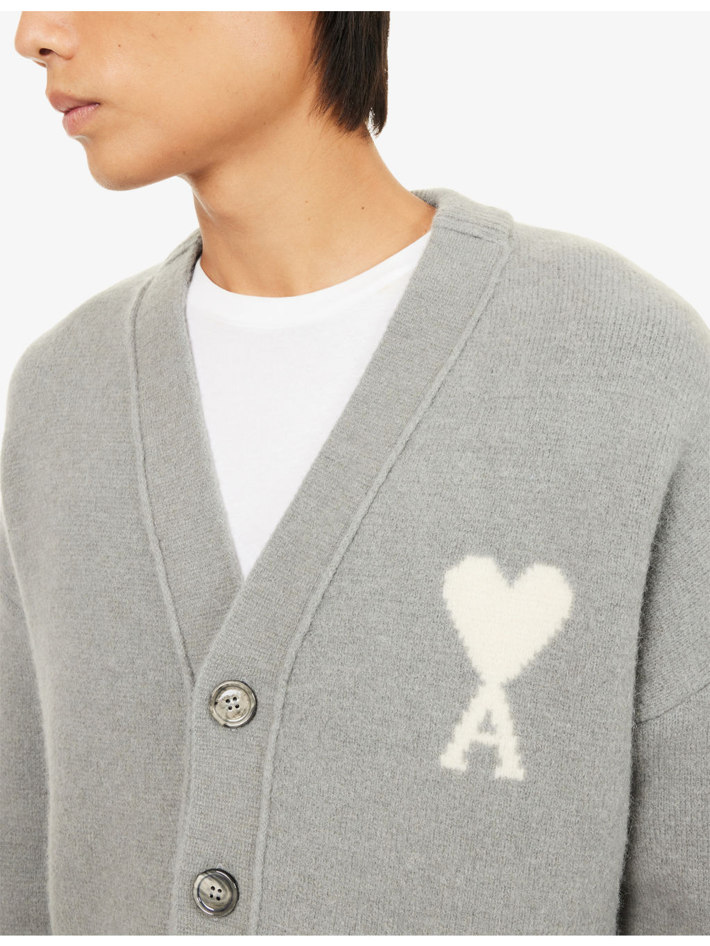 Logo-Intarsia Brushed Wool-Blend Cardigan - 5