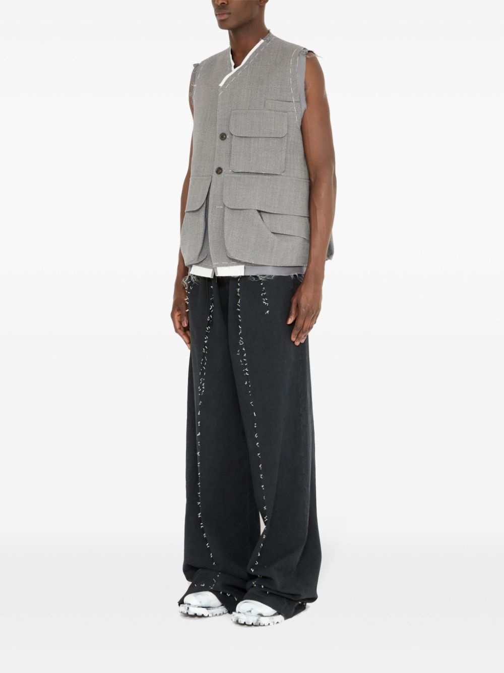 cargo wool vest - 6