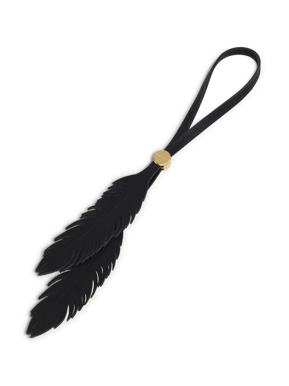 feather leather charm - 3