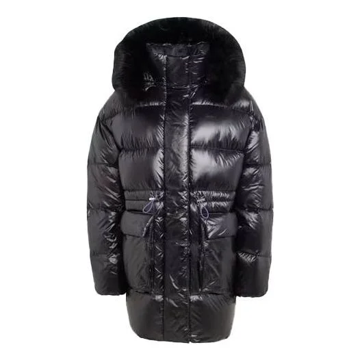(WMNS) adidas originals Puffed Long Fur Jackets 'Black' IR7117 - 1