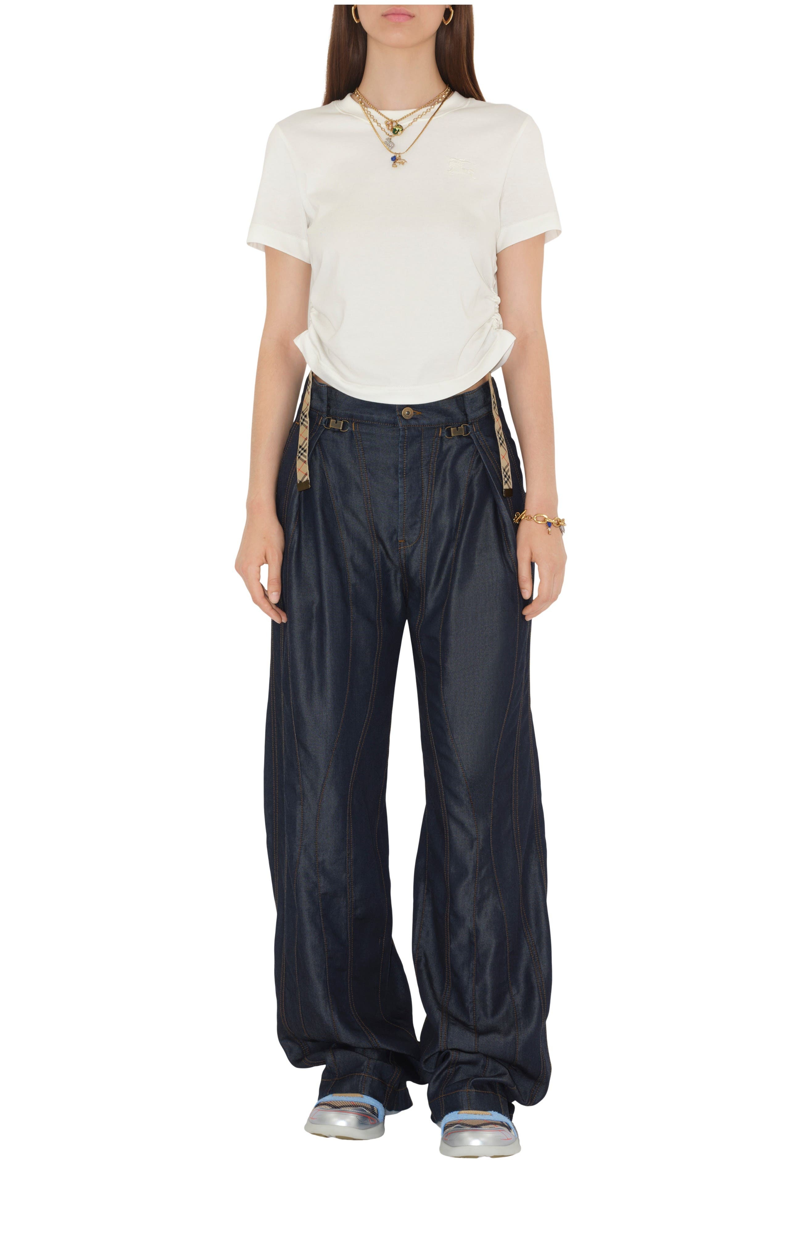 burberry Panelled Denim Trousers in Indigo at Nordstrom - 1