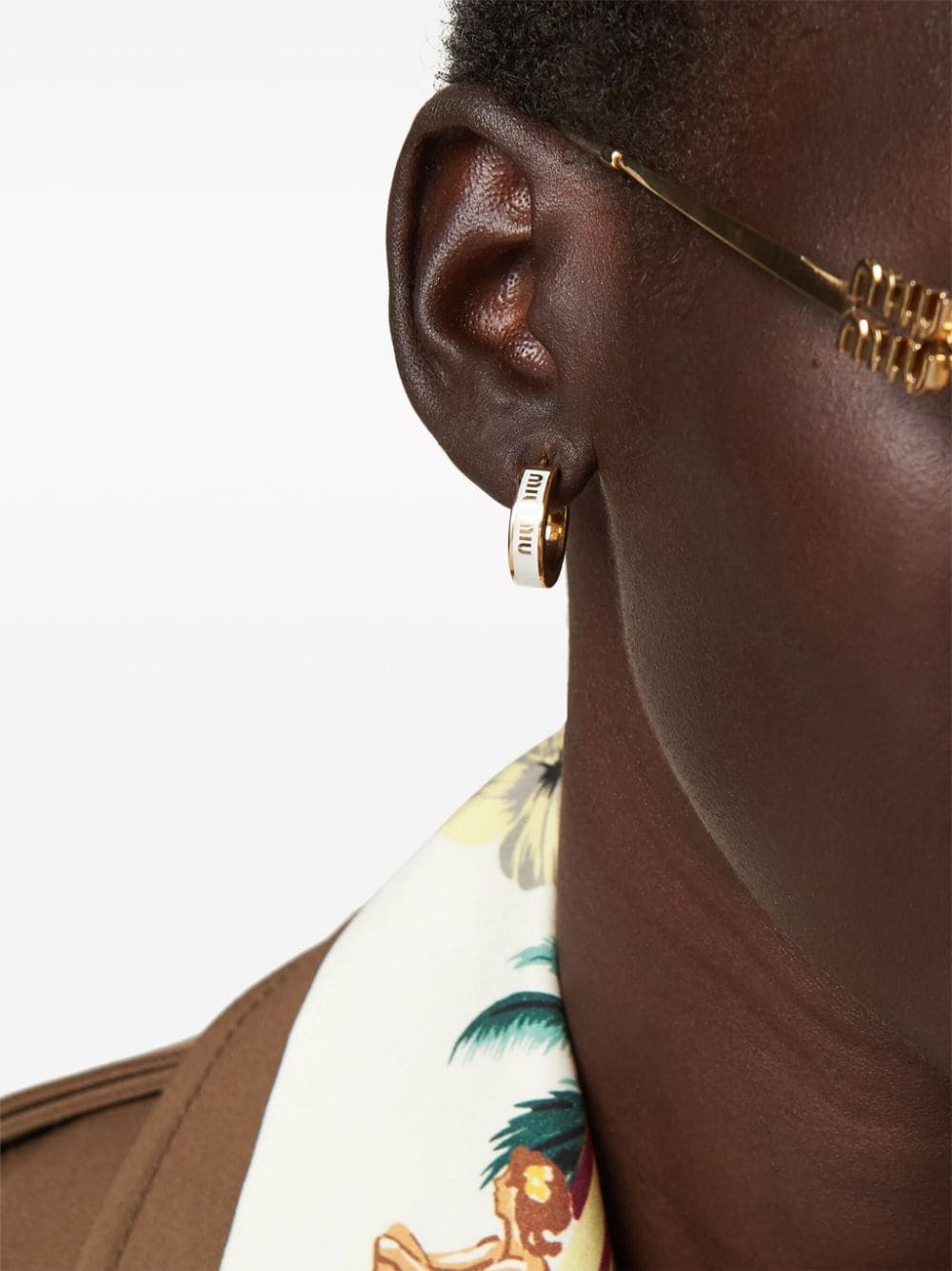 enamel hoop earrings - 3