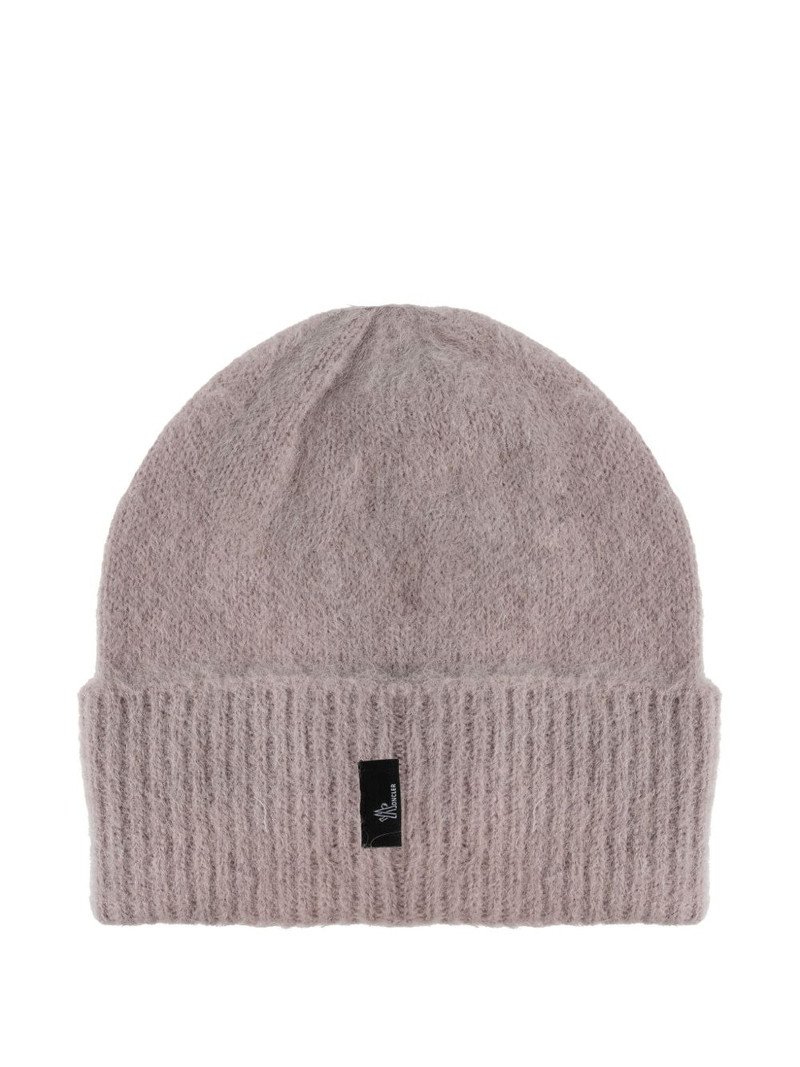 Moncler Grenoble ribbed logo beanie outlook