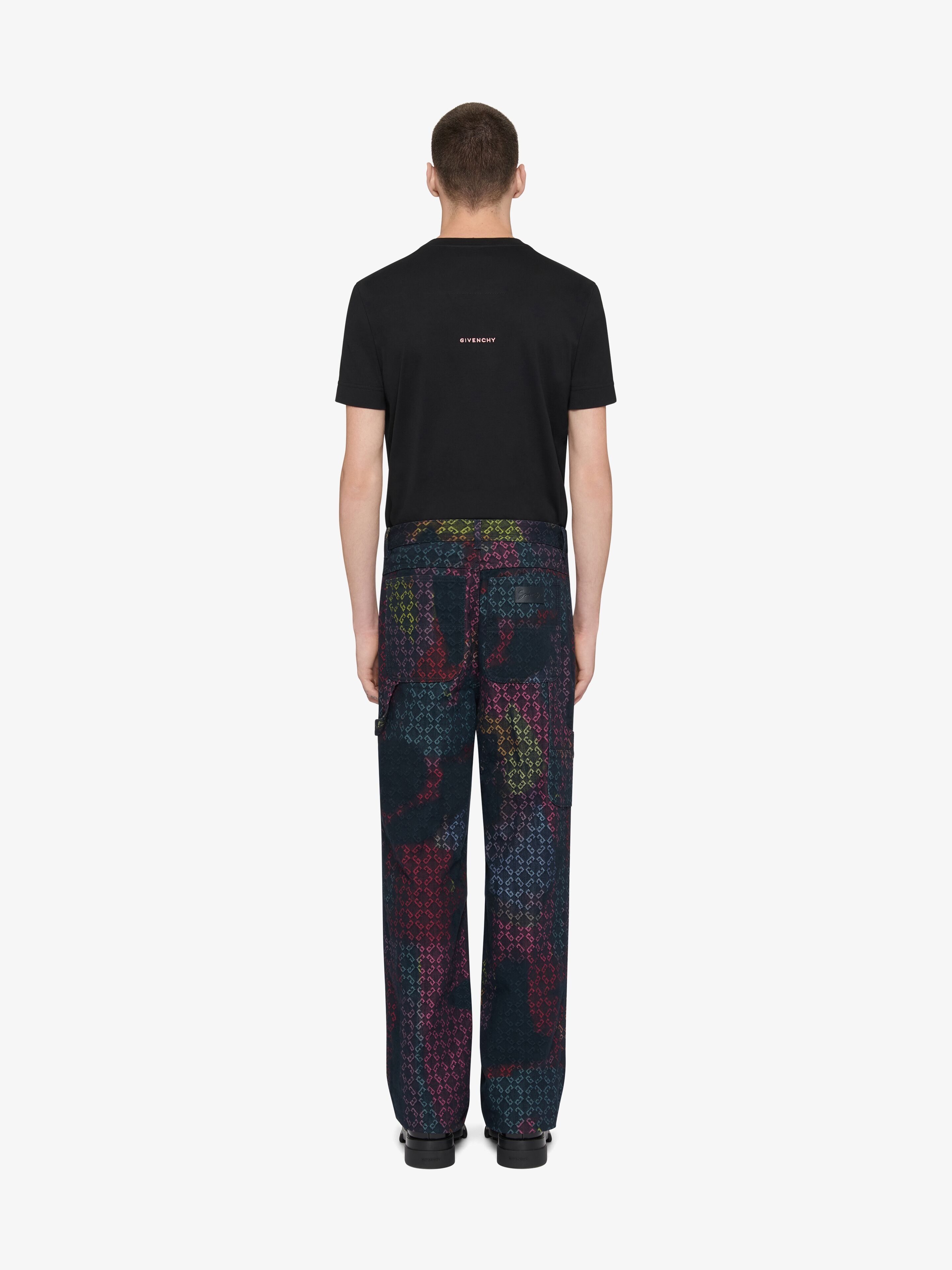 デニム・ジーパン GIVENCHY MONOGRAM DENIM JEANS GIVENCHY | LOOSE FIT JEANS IN MONOGRAM 72 DENIM WITH SEQUINS