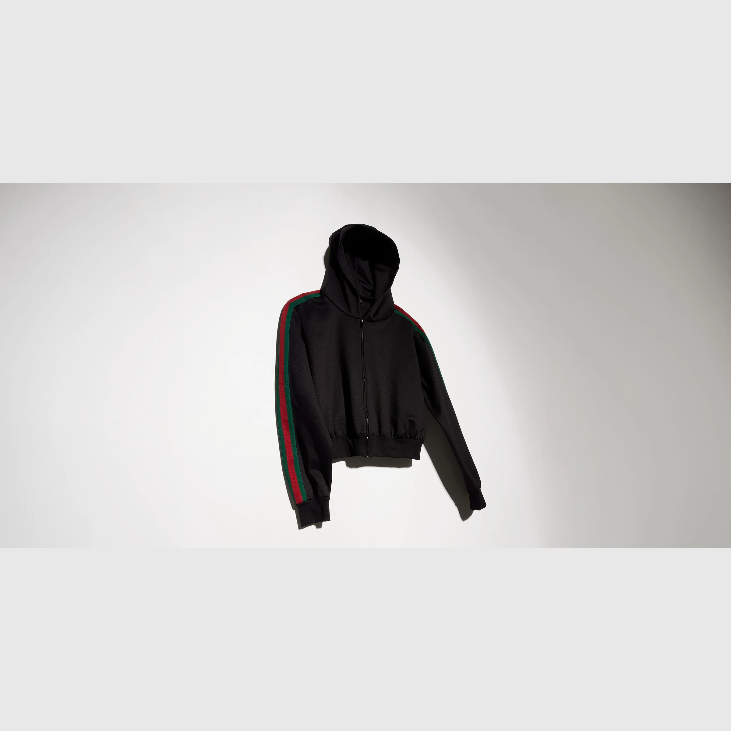 Cotton jersey zip jacket with Web - 1