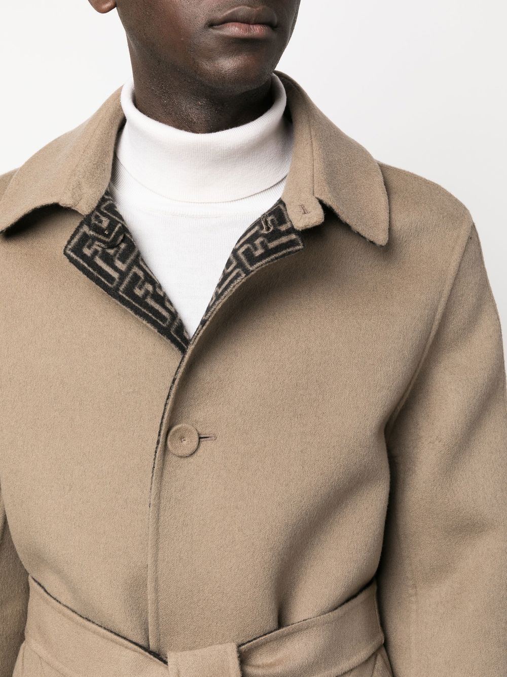 belted wool coat - 5
