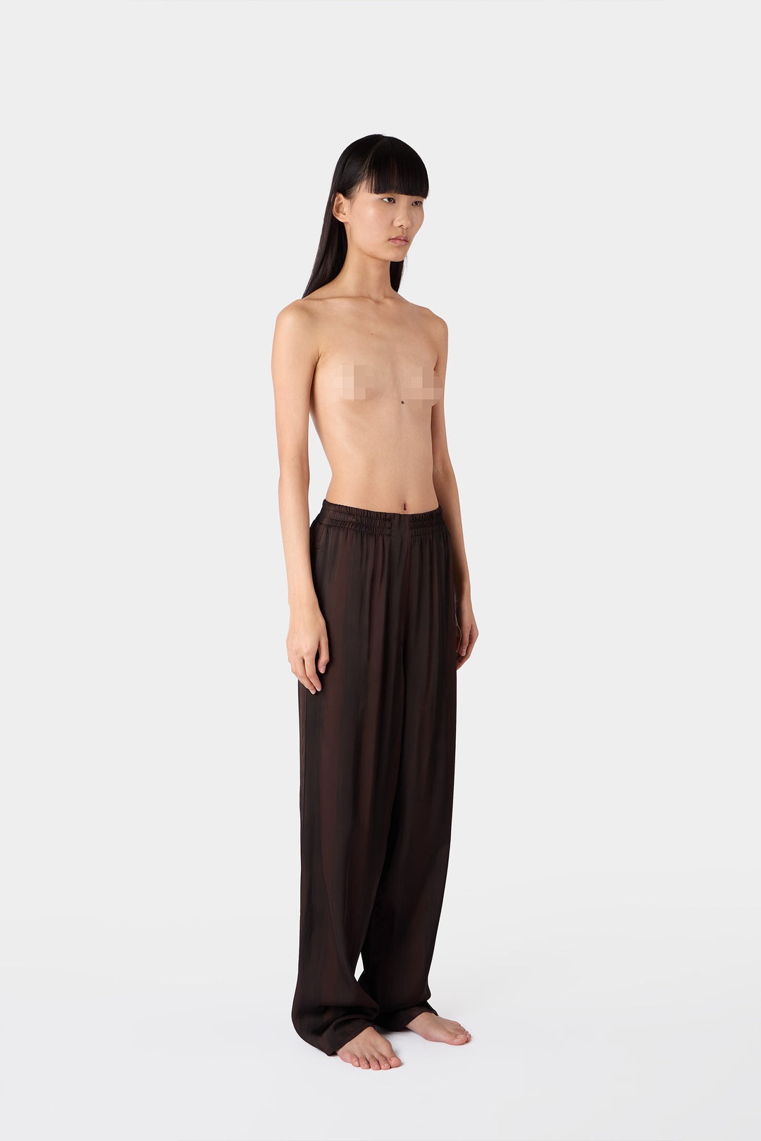 ELASTIC PANTS / brown - 4