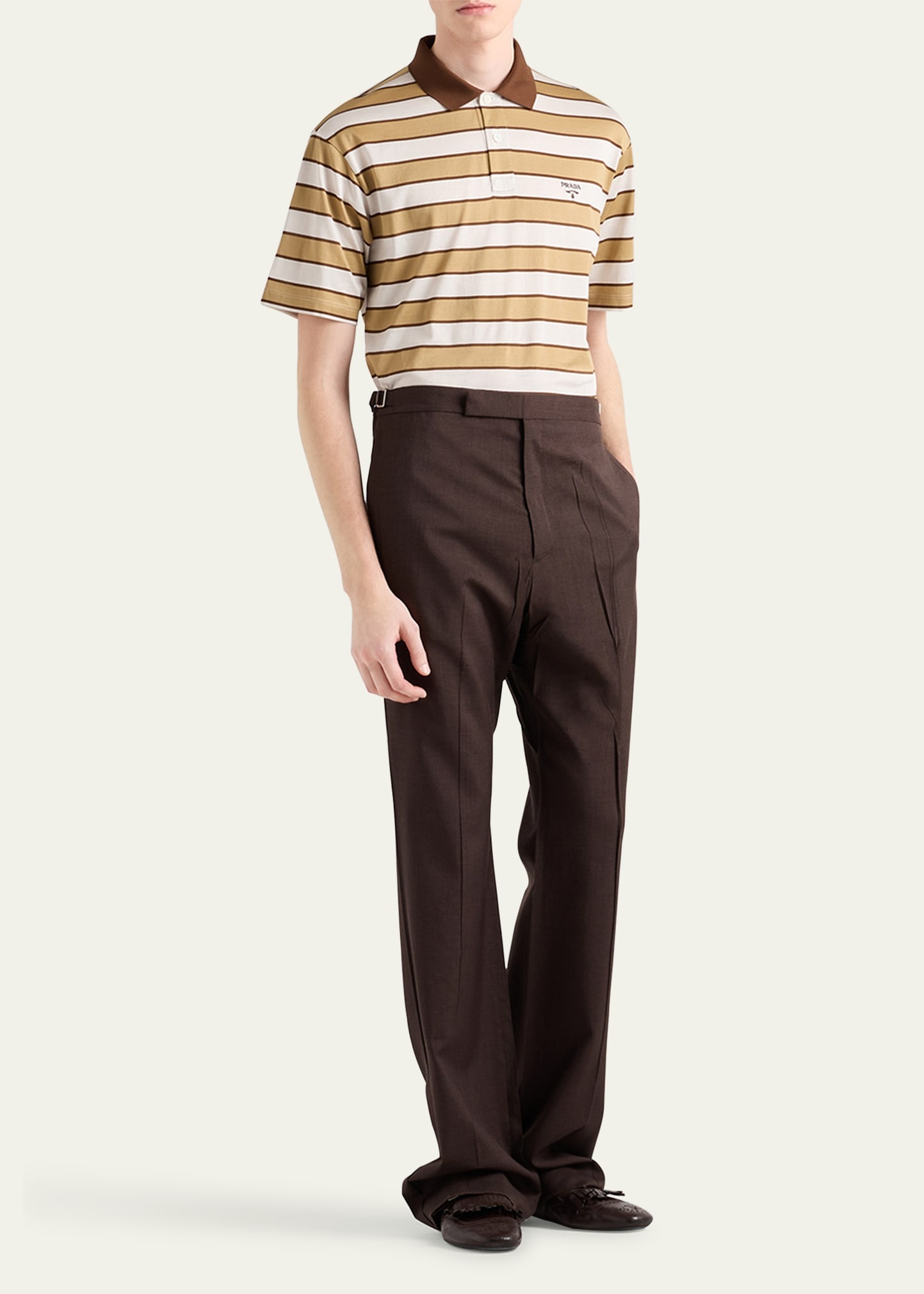 Men's Striped Jersey Polo Shirt - 2