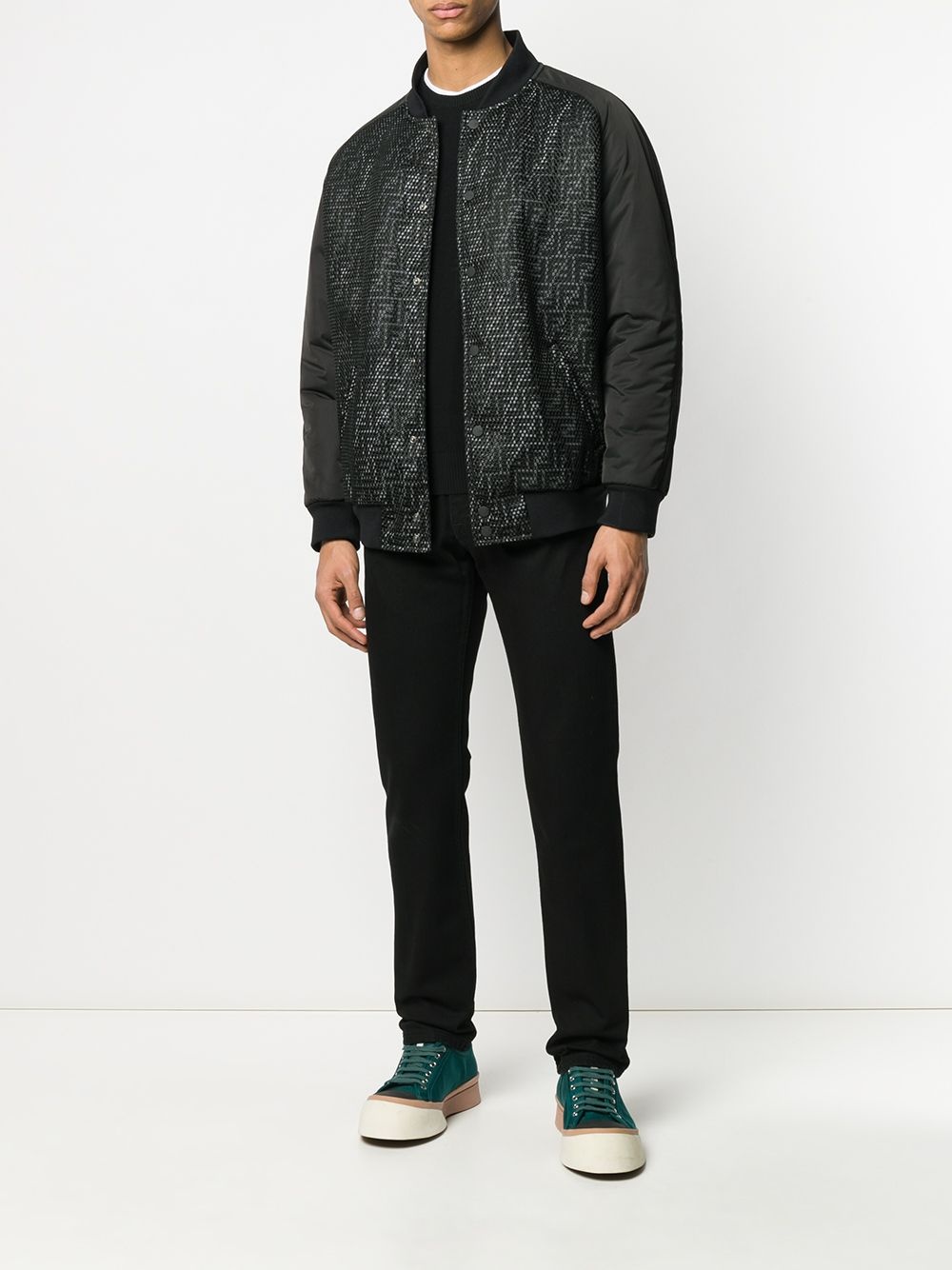 FF reflective motif bomber jacket - 2