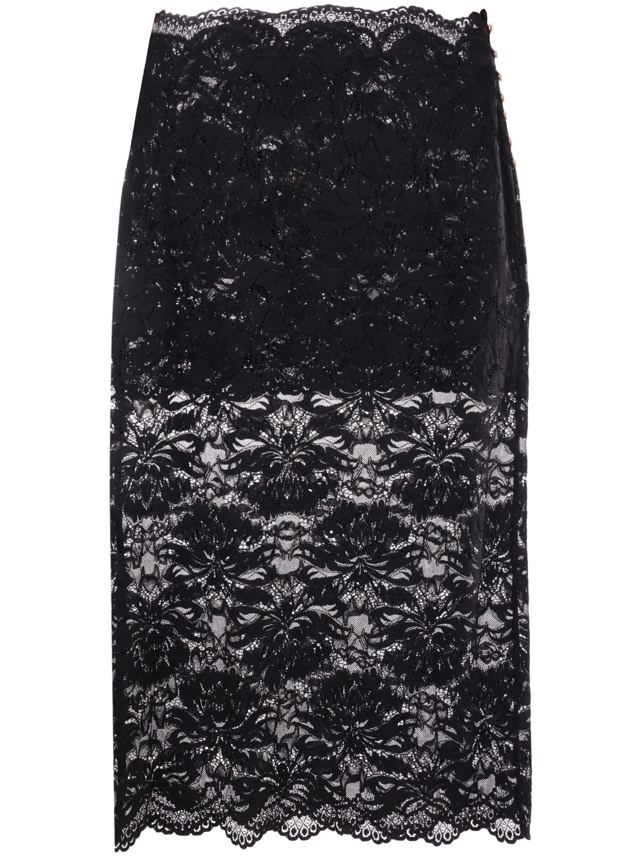 Rabanne Floral-lace Sheer Skirt - 1
