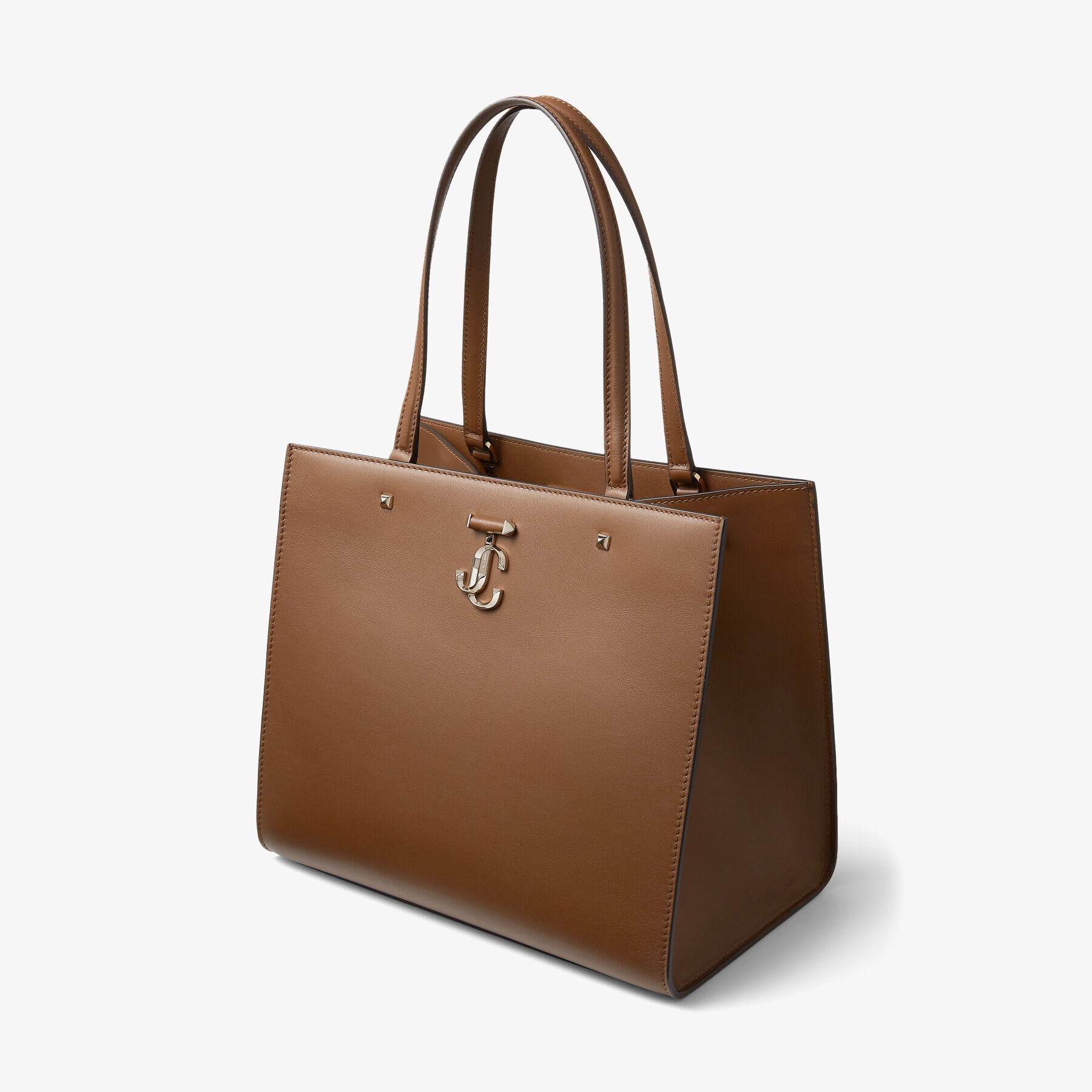 Varenne Tote Bag
Dark Tan Fine Shiny Calf Leather Tote Bag with Light Gold JC Emblem - 5