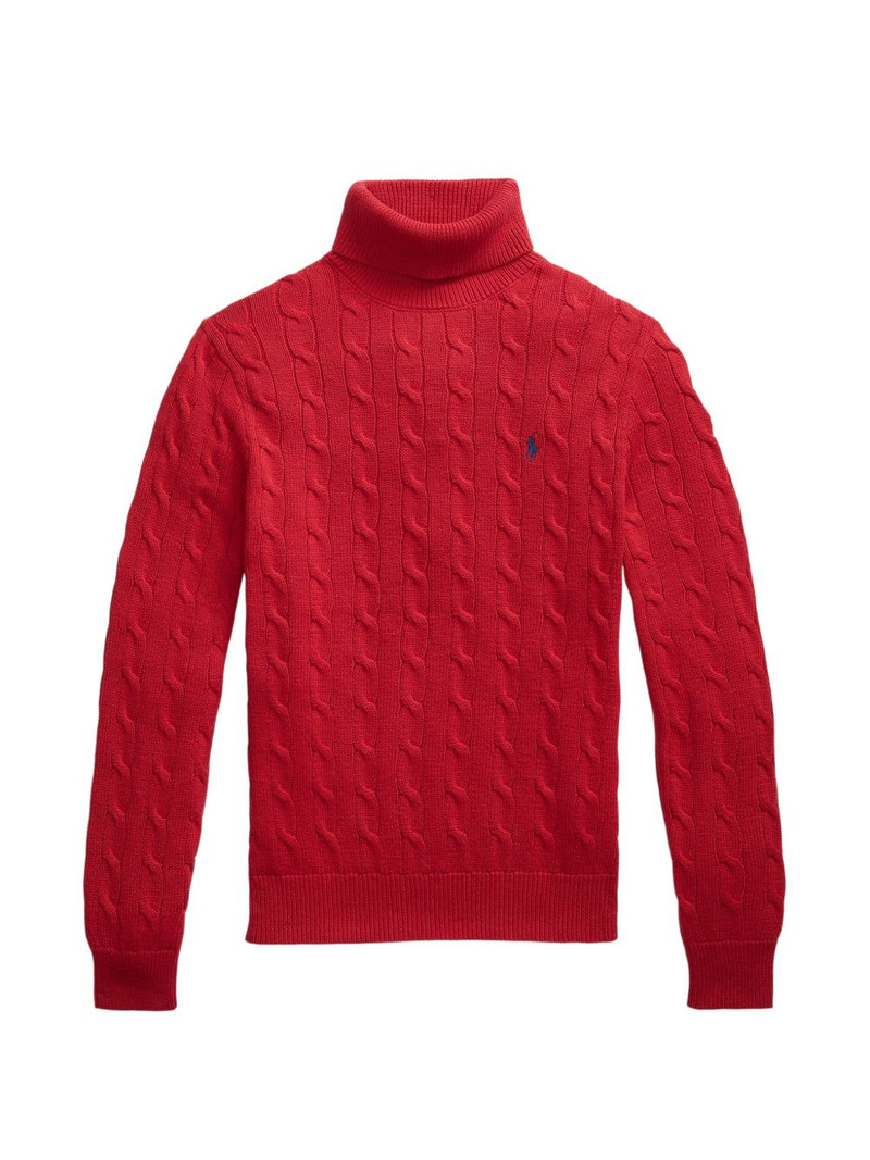 cable-knit roll-neck sweater 1