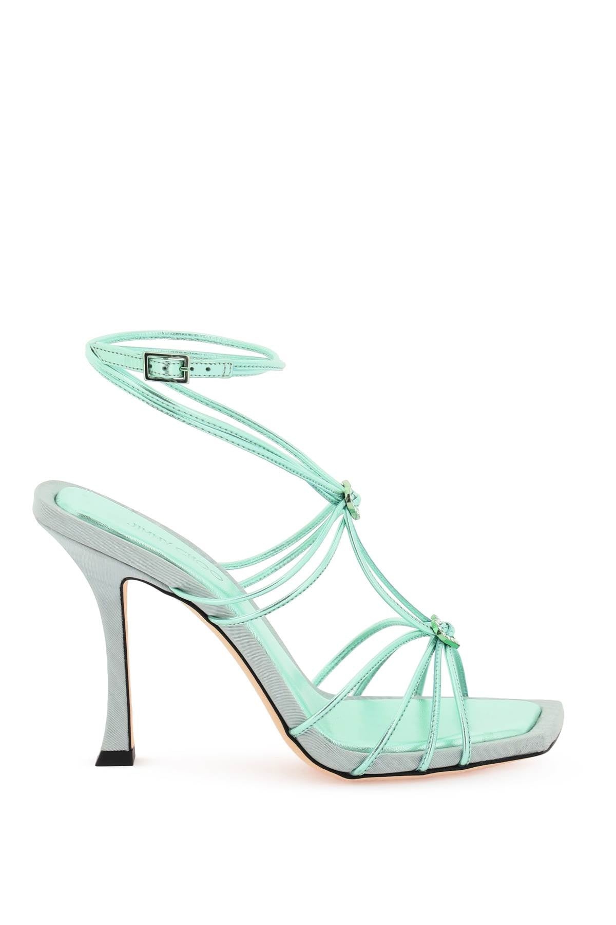 Jimmy Choo Metallic Leather 'Indiya 100' Sandals Women - 1