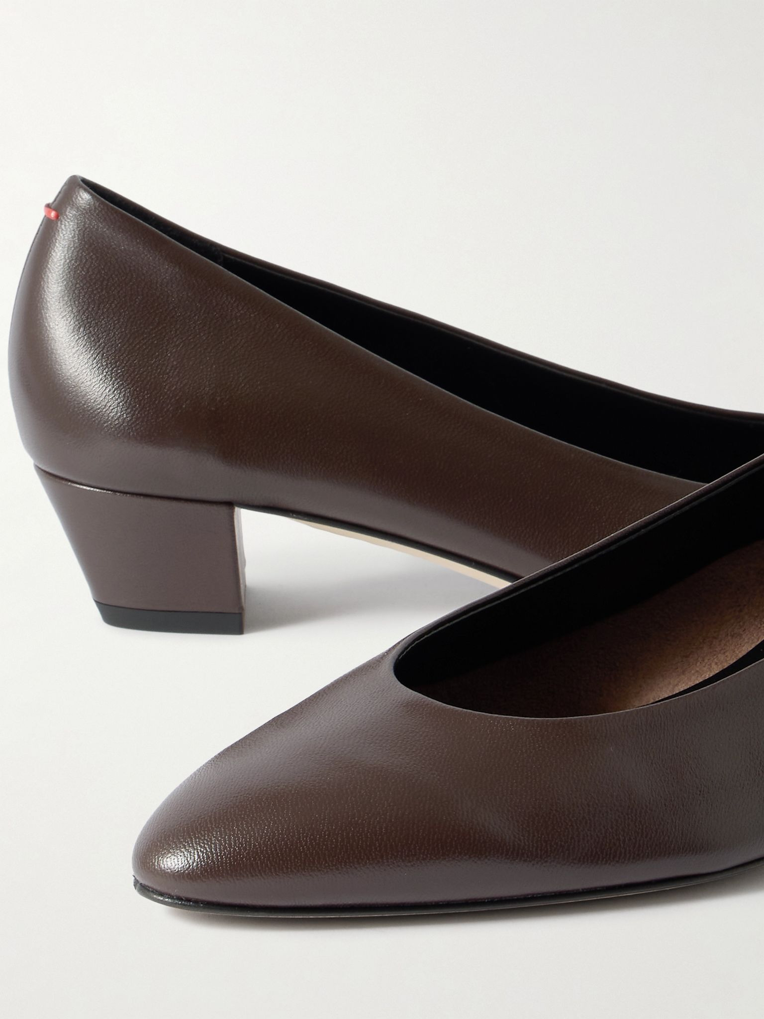Helia leather pumps Dark brown - 4