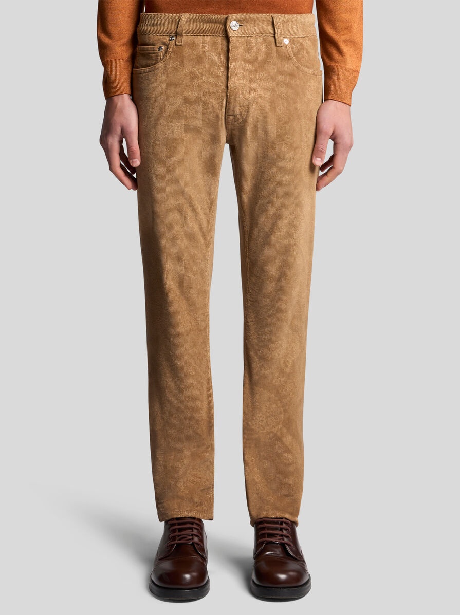 VELVET TROUSERS WITH PAISLEY PRINT - 2