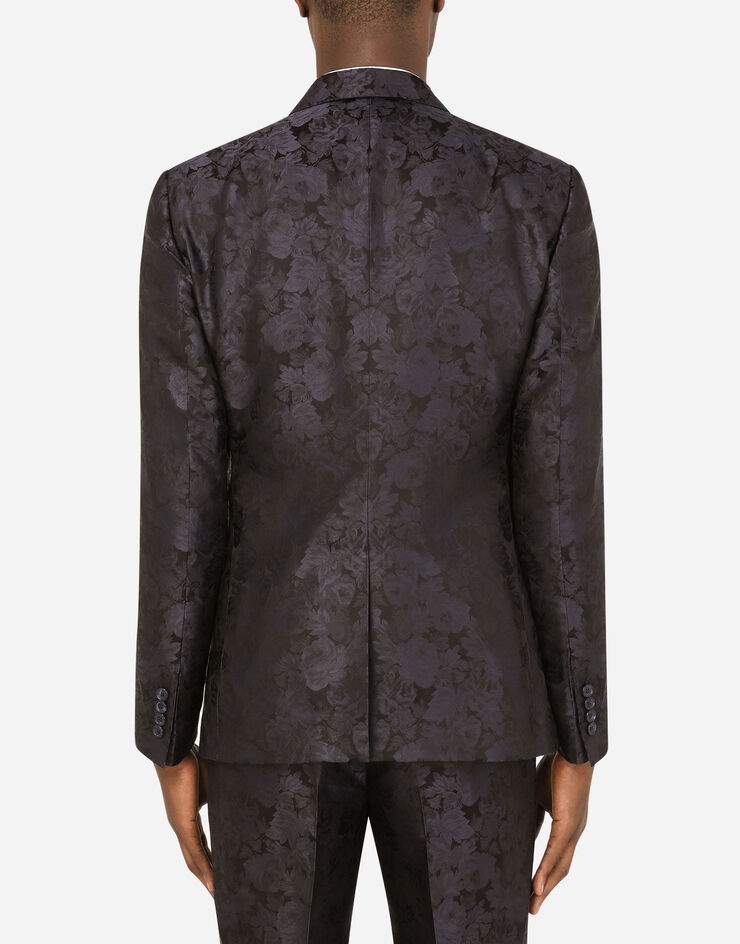 Three-piece floral jacquard Martini-fit suit - 5