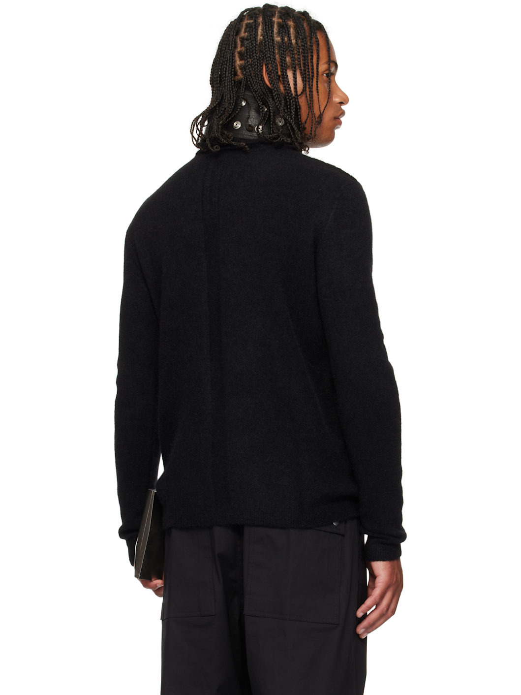 Black Concordians LS Grid Knit Sweater - 3