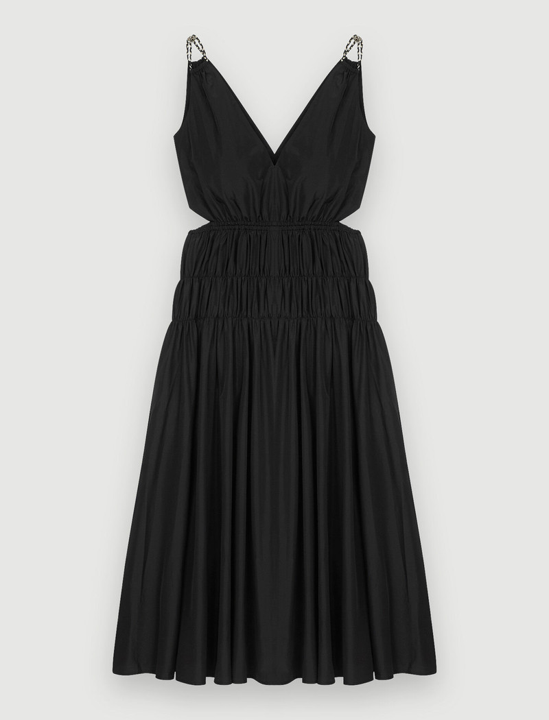 Taffeta dress with cut-out at the waist 1