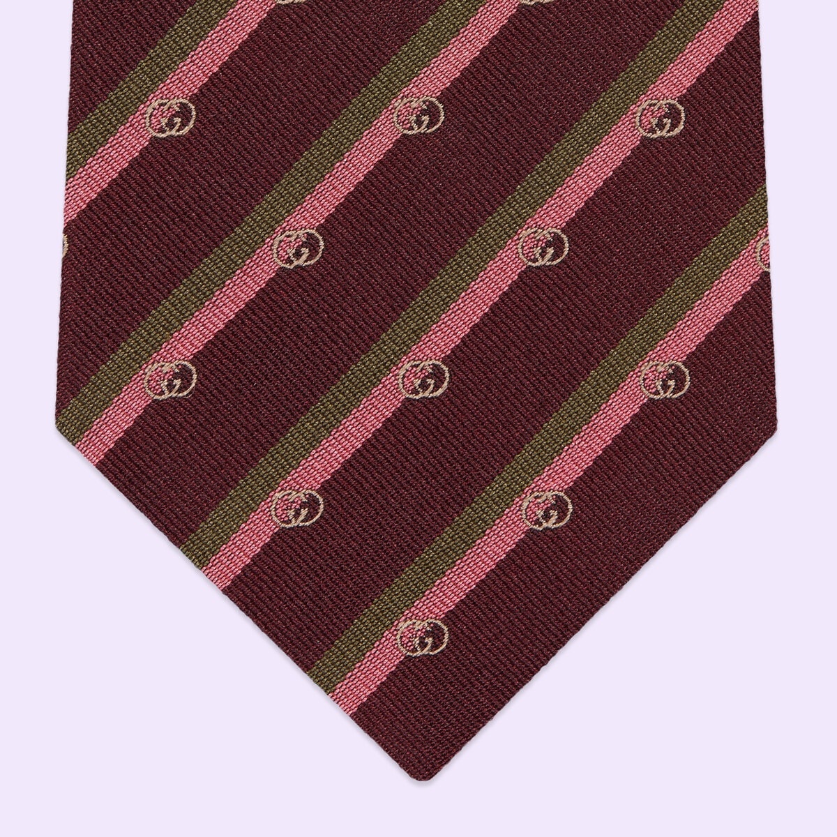 Interlocking G silk jacquard tie - 3