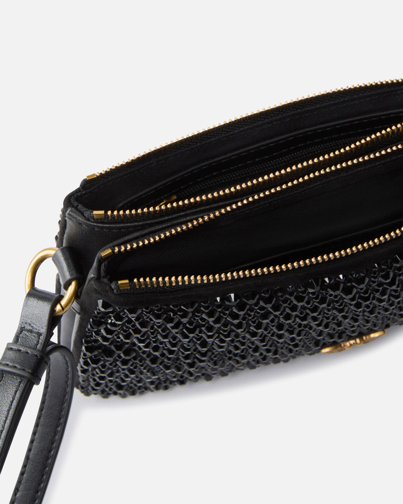 MINI DOUBLE BAG FULLY RHINESTONED SHOULDER BAG 4