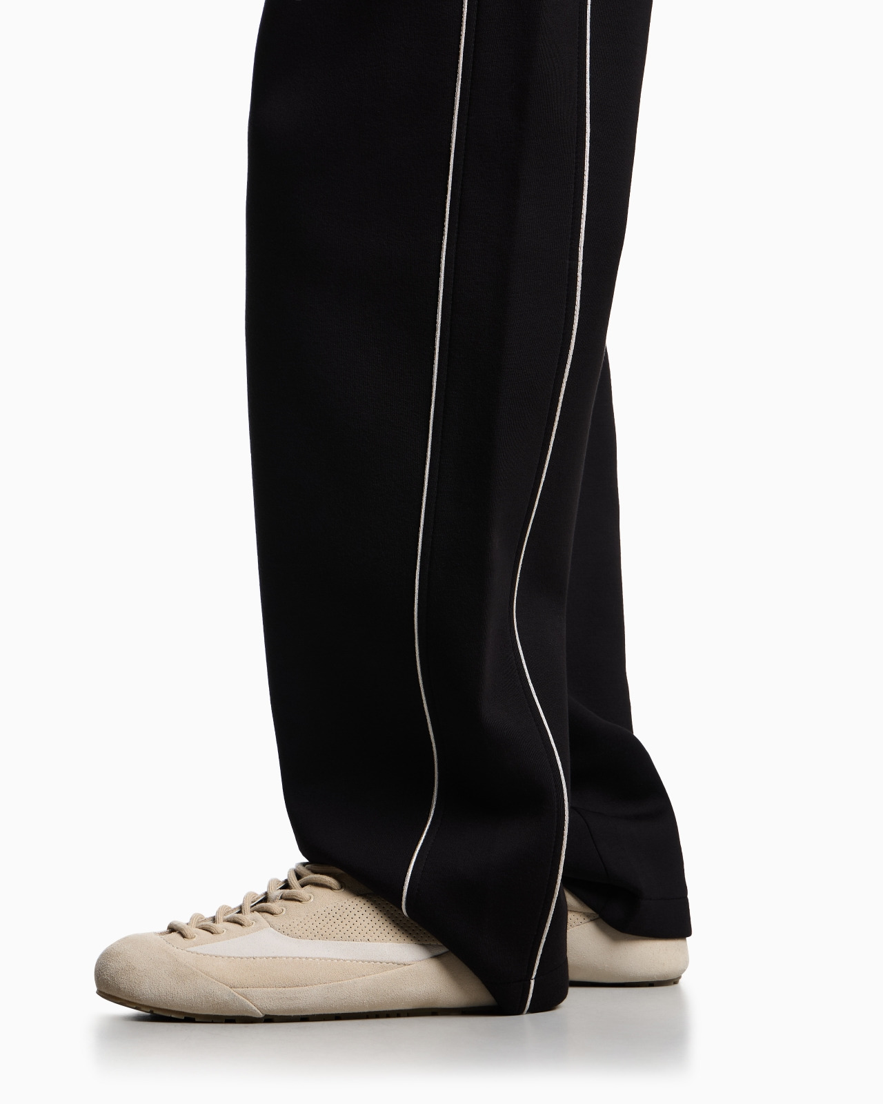DOUBLE-JERSEY TROUSERS WITH PIPING - 5