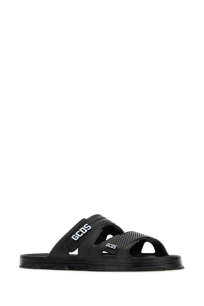 サンダル・ミュール GCDS SS24 Black rubber GCDS slippers (A1OU4900ACO 99) GCDS Gcds GCDS SLIPPERS | baltini | REVERSIBLE