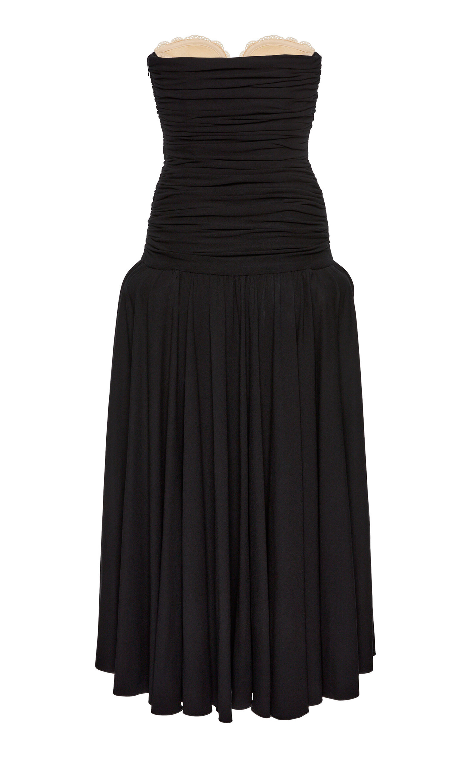 Drop Waist Strapless Dress black - 3
