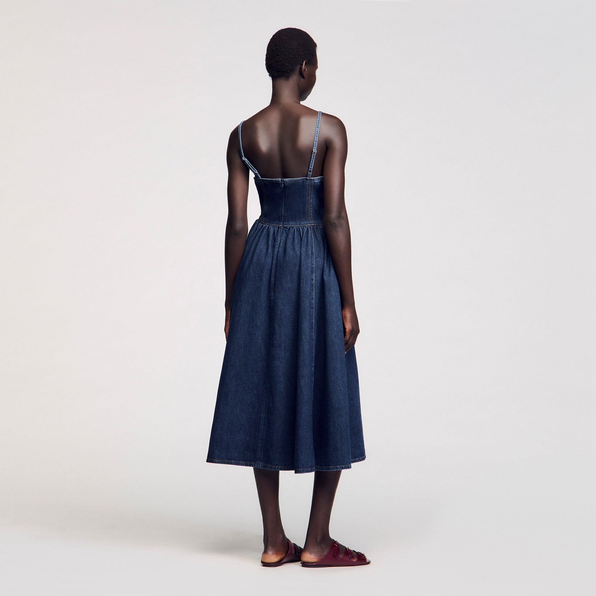 MIDI DENIM DRESS - 5