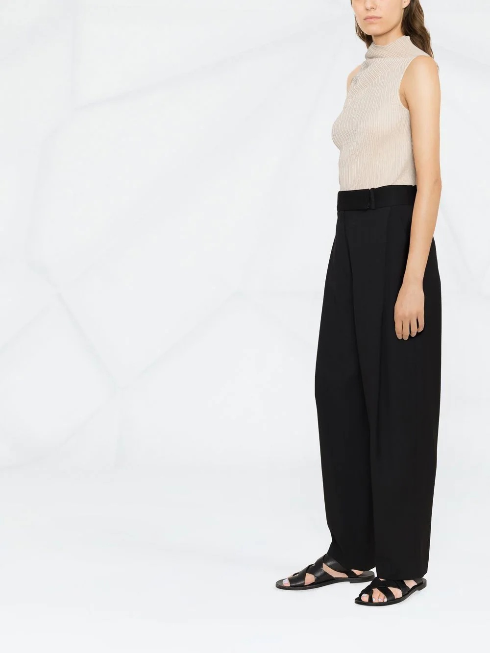 Deep Pleat wool trousers - 4
