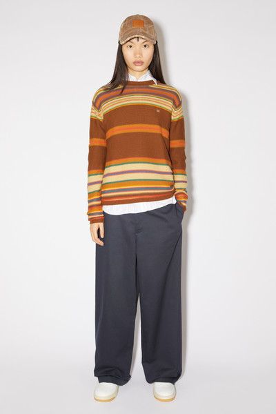 Acne Studios Crew neck knit jumper - Cinnamon brown/multi outlook